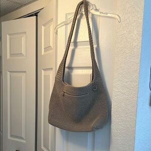 Crochet Shoulder Bag in Tan